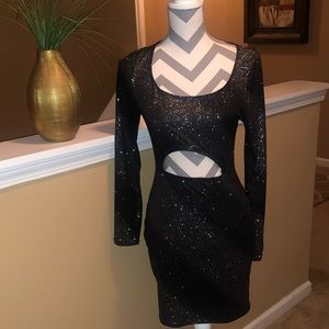 Sparkle Black and Silver Dress Sz L